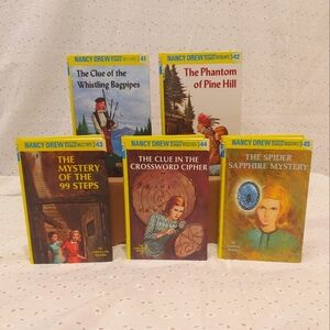 Nancy Drew Books #41, 42, 43, 44, 45 by Carolyn Keene